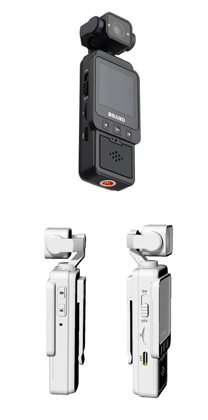 DV01 Ultra HD Portable Camera Built-in Flash Front 1.6-inch LCD Rear Screens Video 180° Screen Rotation Waterproof Recorder