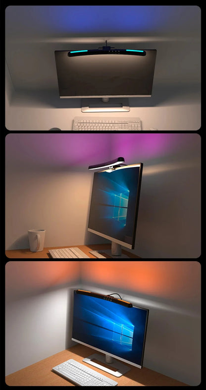 Xiaomi Mijia USB Screen Hanging Lights Stepless Dimming Curved Screen Monitor Light Bar RGB Background Atmosphere Desk Lamp NEW