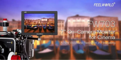 Feelworld FW703 3G SDI 4K HDMI Camera Field Monitor 7 Inch IPS Full HD 1920x1200 Portable DSLR Monitor for Sony Nikon Canon