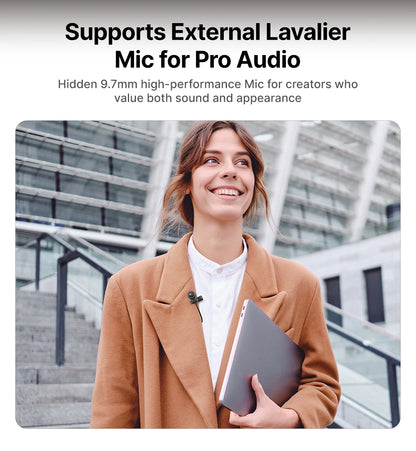 Saramonic Air Wireless Lavalier Microphone Noise Cancelling Lapel Mic for iPhone 15/16 Android Smartphone Camera Vlog Youtube