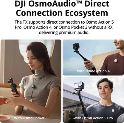 New DJI Mic Mini (2TX + 1RX + Estuche de Carga) – Micrófono Inalámbrico con Cancelación Inteligente de Ruido
