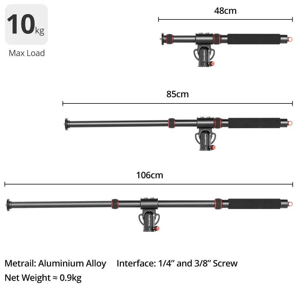 AMBITFUL GM104 Aluminium alloy tripod extenged crossbar ledgth 48-106cm adjuatbale for sony Canon Fuji nikon and mobile phone