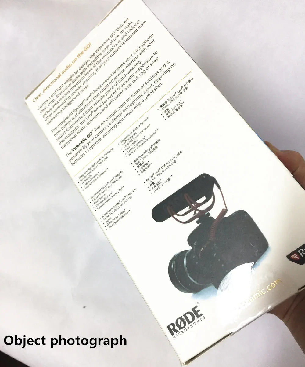 Rode VideoMic GO – Micrófono Shotgun Hipercardioide para Cámaras DSLR Canon, Nikon y Sony